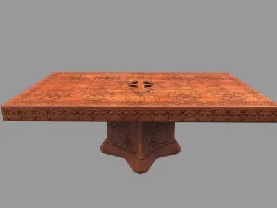 Classic Table  Low-poly 3D model