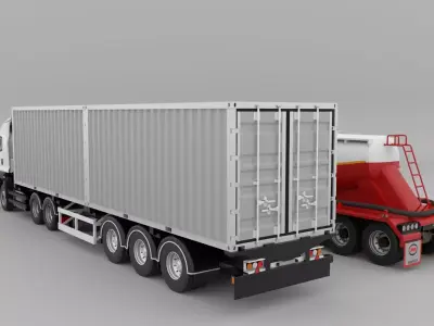 ISUZU All series Set 01 Low-poly 3D model