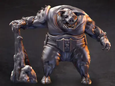 Boar Creature 3D print model