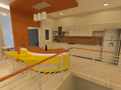 3D interior of pantry of kitchen set 3D model