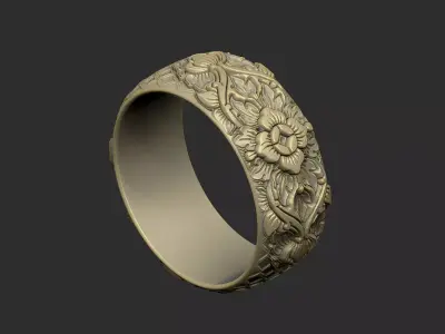 Royal pattern ring design vintage medieval  3D print model