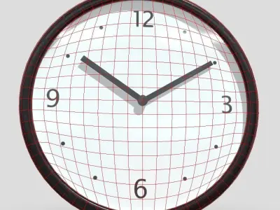 CC0 - Wall Clock 3 Free low-poly 3D model