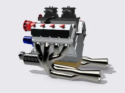 PRO STOCK HEMI COMPLETE HIGH DETAIL 3D PRINT MODEL 3D print model