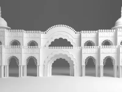 Indian Wedding Stage 3D model 3