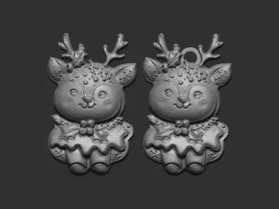 treedecor cream deer decor  3D print model