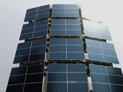 Solar Concrete Tower Type-2 3D model