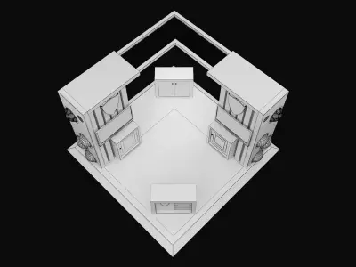 Booth Exhibition Stand a603 3D model