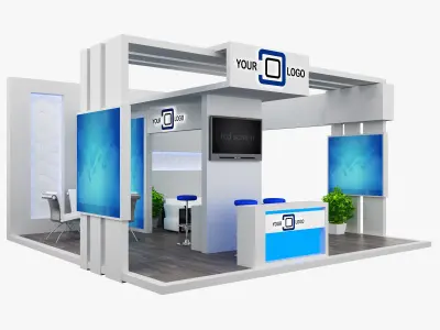 Booth Exhibition Stand a568b 3D model