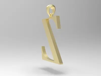 Alphabet Latin Z 3D print model