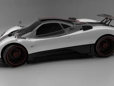 Pagani Zonda Cinque Low-poly 3D model