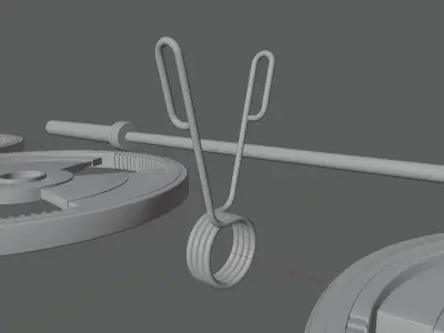 Olympic Barbell with Nuke Weight Plates 3D model