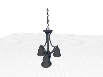 Gerth Light Shaded Empire Chandelier 3D model