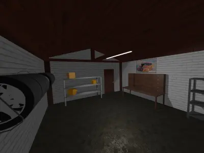 Garage Room Low-poly 3D model