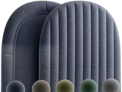 Headboard 2 variant with 5 materials 3D model