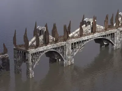 At Deco Bridges Stone 2 bridges 3D model