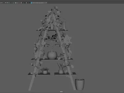 Trophy Shelf MAYA Low-poly 3D model