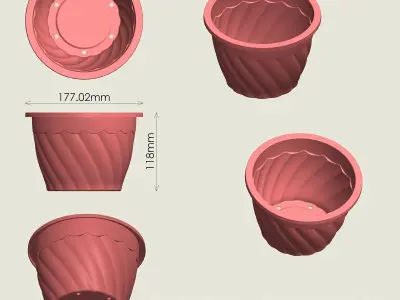 Flowerpot 3D print model