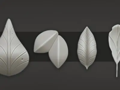 Stylized Tropical leaves with IMM 2 3D model