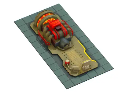 isometrical Installation Power Plant Generator 1  Low-poly 3D model