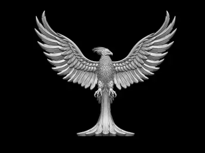 phoenix sculpture 3D print model