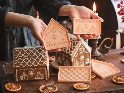 GINGERBREAD HOUSE CUTTER - CHRISTMAS COOKIE STAMP 3D print model
