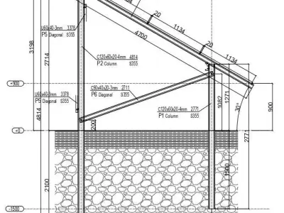 5 MW Solar Project Type 6 3D model