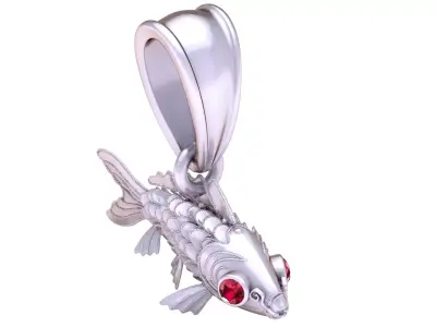 Golden Fish Pendant 3D print model