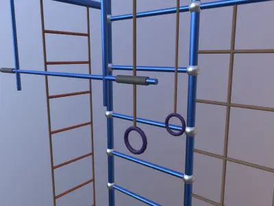 Gymnastic Wall Low-poly 3D model