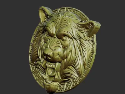 wolf head 3D print model