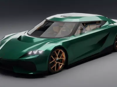 Koenigsegg Gemera Lowpoly 3D Model Low-poly 3D model