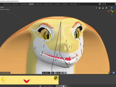 Anthro Snake 3D model