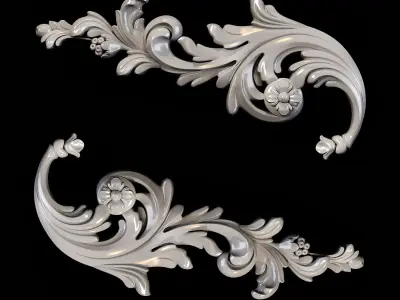Classic carved 044 3D model