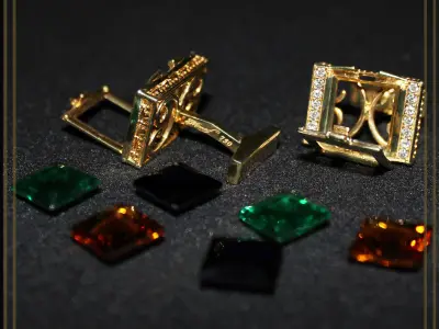 Cufflinks MAGIC BOX 3D print model