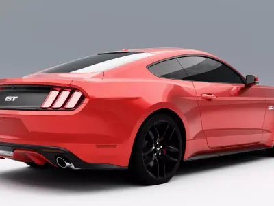 Ford Mustang 2015 Low-poly 3D model