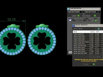 Jewelry Earring 3D print model