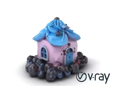 Surreal Meringue Cottage Decoration model pack Low-poly 3D model