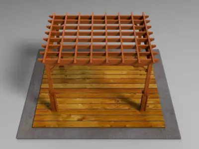 Cherry Pergola 3D model