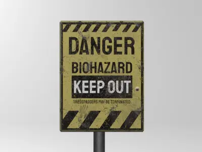 Biohazard Sign Free low-poly 3D model