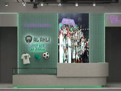 football club- retail shop 3D model