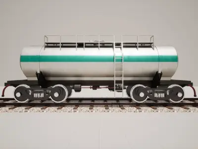 Animated game-ready TankcarV2 Low-poly 3D model