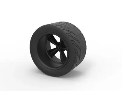 Rear sport wheel 3D print model