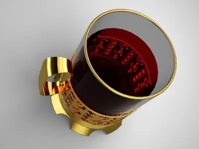 Tea Cup Low-poly 3D model