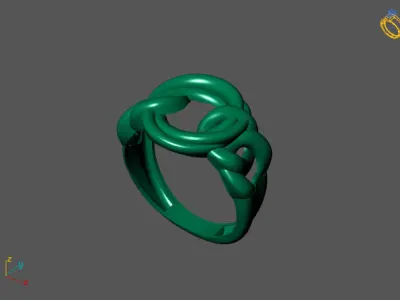 Fancy Womens Rings Plain Rings Ready STL 3DM Models Rings 3D print model 41
