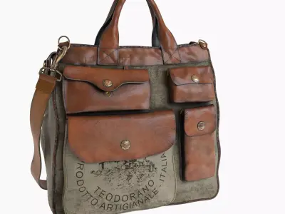 The Campomaggi Large Fabric Shopper Bag  3D model