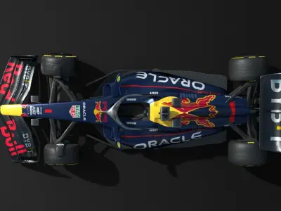 RedBull RB19 Rigged Low-poly 3D model