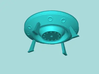 Alien UFO Incense Cascade - Spaceship Decoration 3D print model