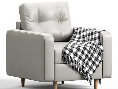 Deans armchair leather 3D model