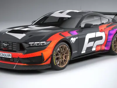 Mustang GT4 Racecar 2024 3D model
