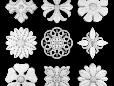 Ornament Element Pack 02 3D model