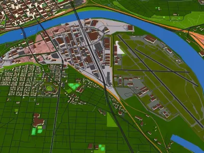 City Saint Paul Ramsey County Minnesota USA October 2020 Low-poly 3D model